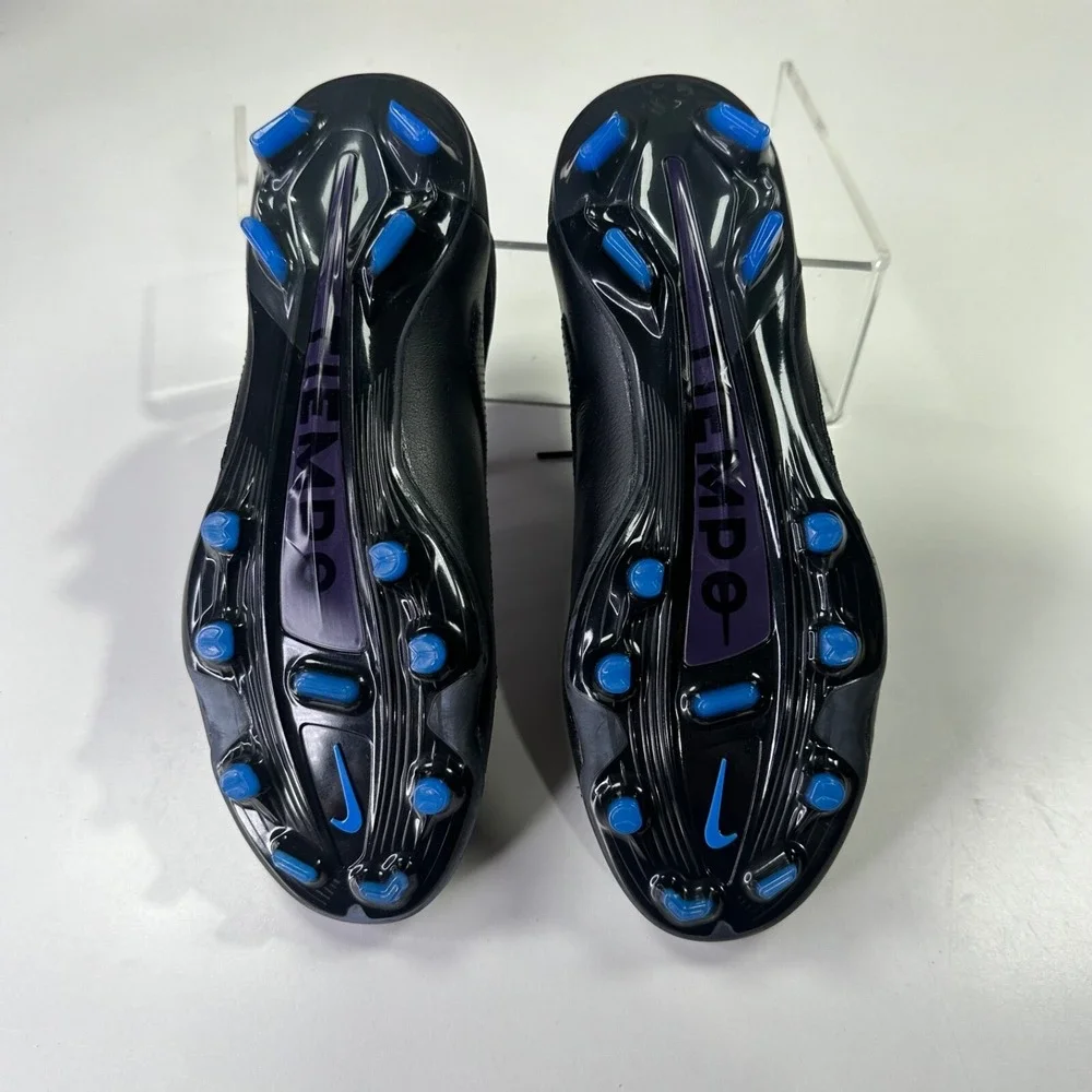 NIKE TIEMPO LEGEND 9 ELITE FG BLACK-DARK SMOKE GREY-BLUE SZ 6.5 [CZ8482-001]
